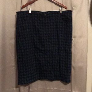 Beautiful One houndstooth denim skirt